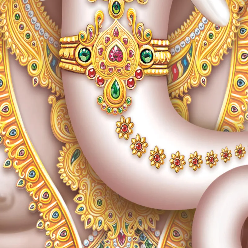 Ganesh Geburtstagsfeier drucken auf leinwand