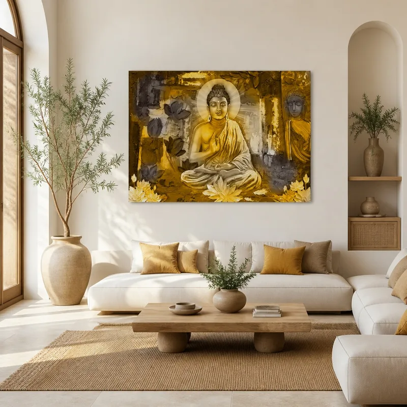 Lienzo artistico meditación de buda