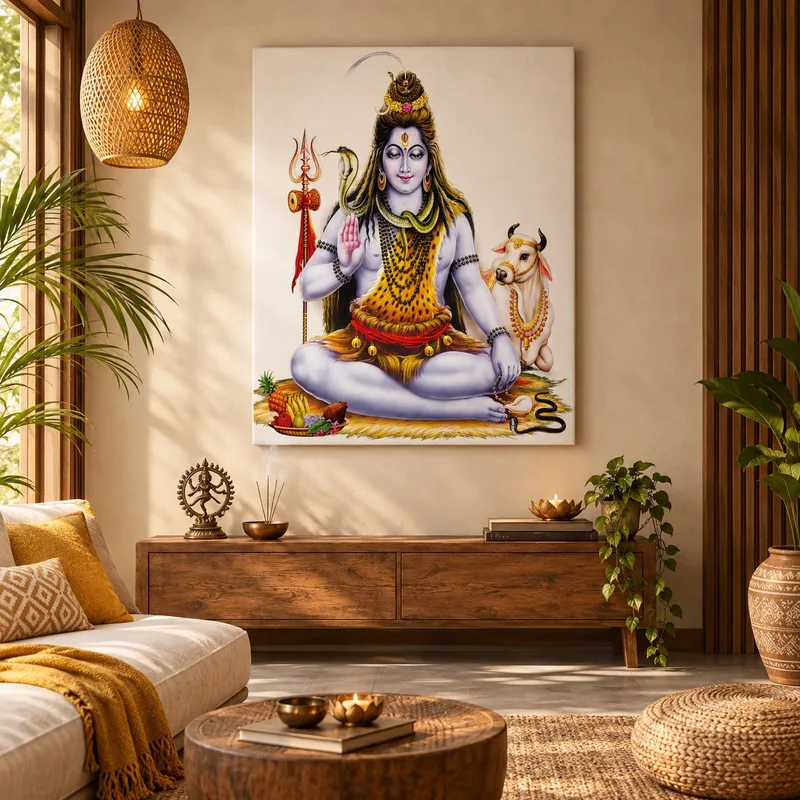 Signore Shiva quadro moderno su tela