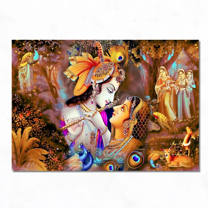 Radha Krishna Love canvas art print