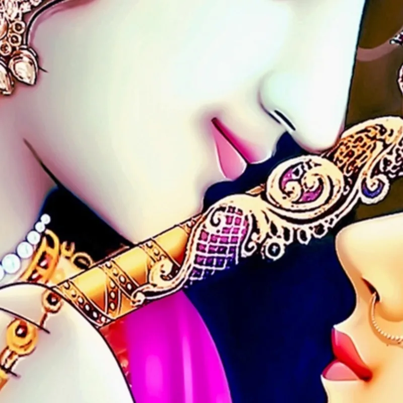 Radha Krishna Love canvas art print