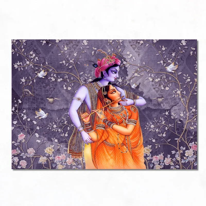 Canvas print krishna and radha together