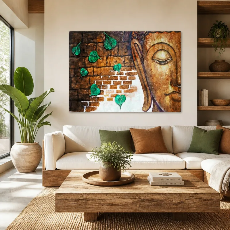 Arte Murale Buddha quadro moderno su tela