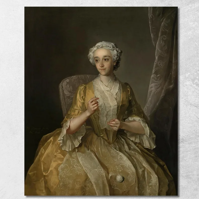 Ritratto Di Una Signora Philippe Mercier quadro stampa su tela
