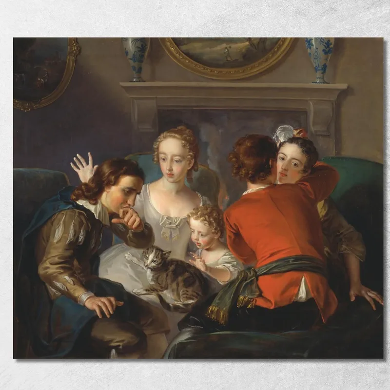 Il Senso Del Tatto Philippe Mercier quadro stampa su tela