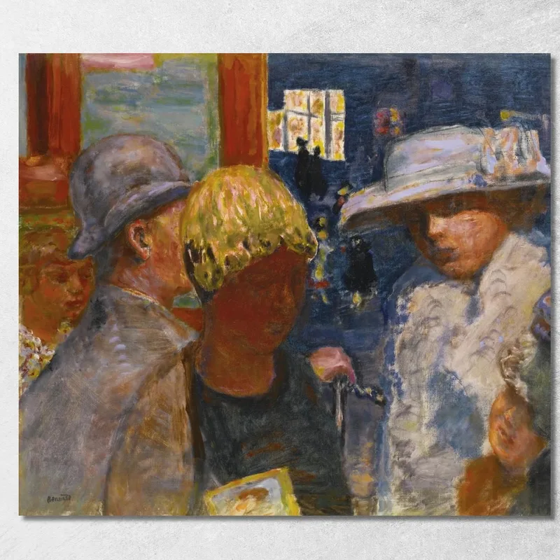 Fünf Charaktere Pierre Bonnard drucken auf leinwand