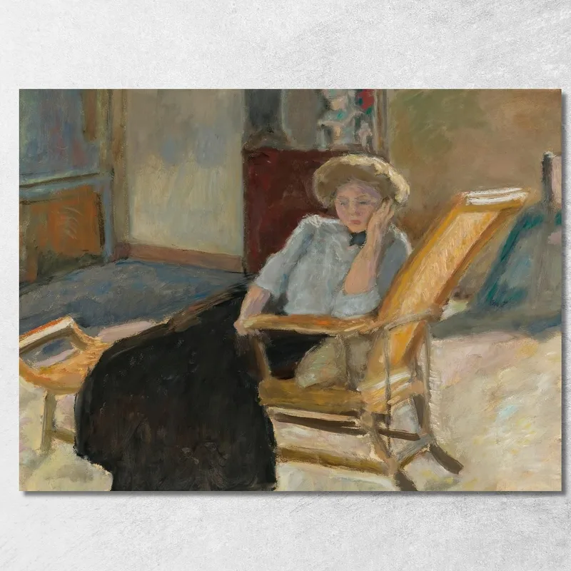 Sitzende Frau Pierre Bonnard drucken auf leinwand