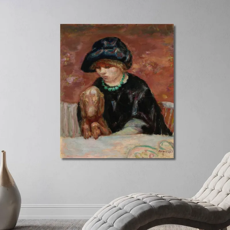 The Woman With Basset Hound Or Portrait Of Marthe Bonnard With Basset Hound Pierre Bonnard