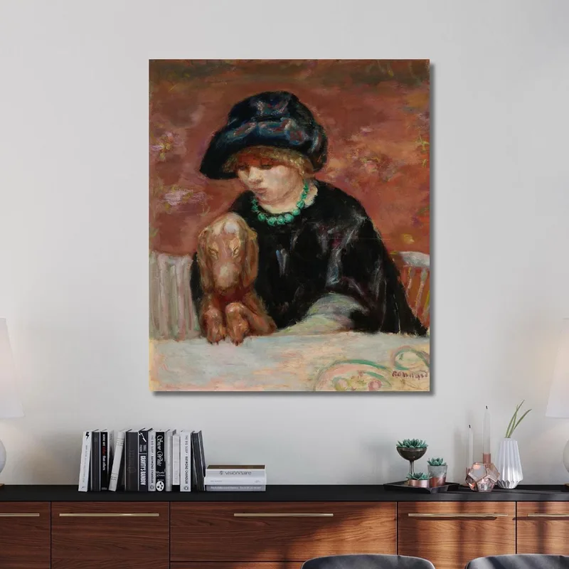 The Woman With Basset Hound Or Portrait Of Marthe Bonnard With Basset Hound Pierre Bonnard