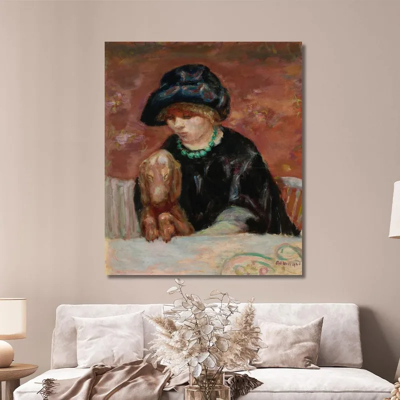 The Woman With Basset Hound Or Portrait Of Marthe Bonnard With Basset Hound Pierre Bonnard