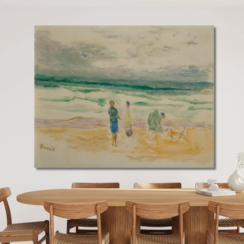 La Plage. Trois Personnages Et Un Chien Pierre Bonnard