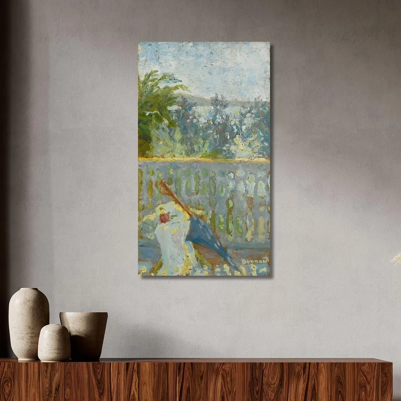 Der Balkon Und Der Sonnenschirm Pierre Bonnard