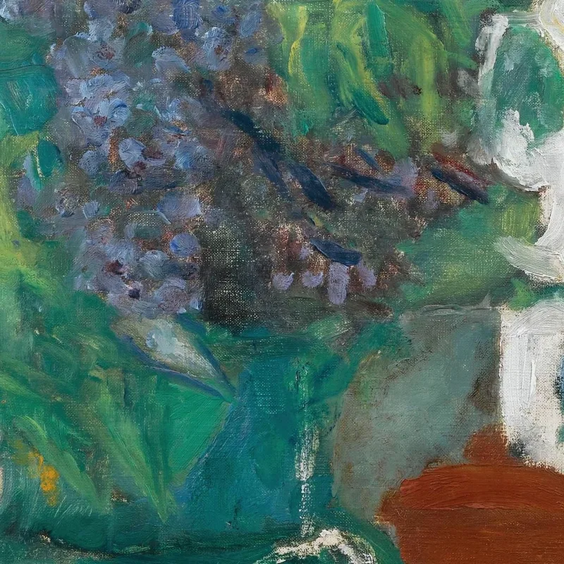 Purple Lilac In A Yellow And Green Earthen Vase Pierre Bonnard