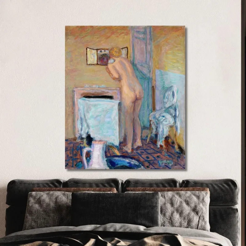 Nude Before A Mirror Pierre Bonnard