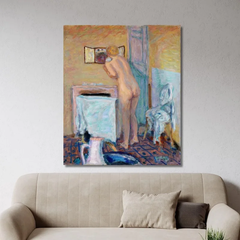 Nude Before A Mirror Pierre Bonnard