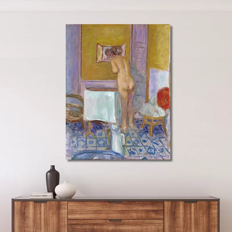 Nude With Red Cloth Nude At Her Toilet Pierre Bonnard