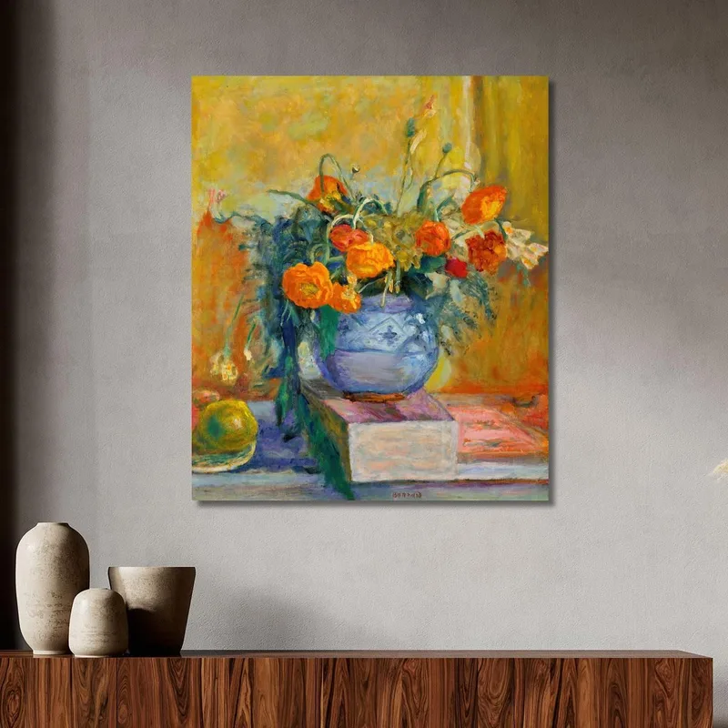 Renoncules Au Vase Bleu Pierre Bonnard