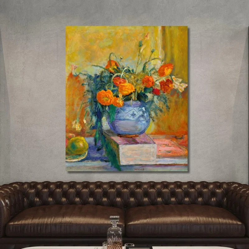 Renoncules Au Vase Bleu Pierre Bonnard