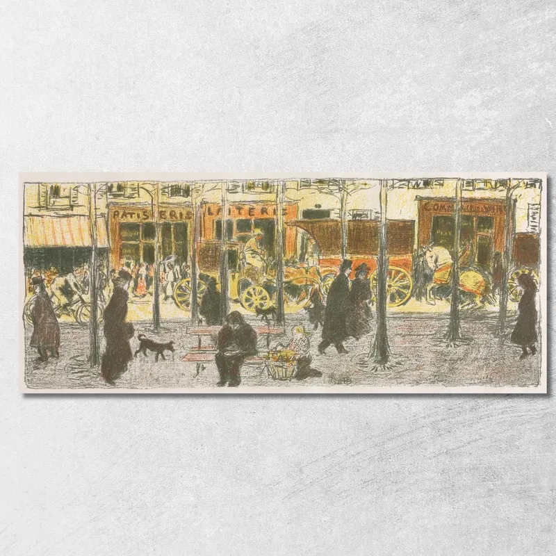 Alcuni Aspetti Della Vita Parigina Boulevard Pierre Bonnard quadro stampa su tela