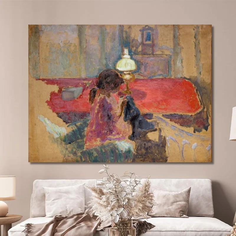 Woman With A Lamp Pierre Bonnard