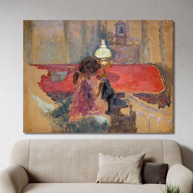 Woman With A Lamp Pierre Bonnard
