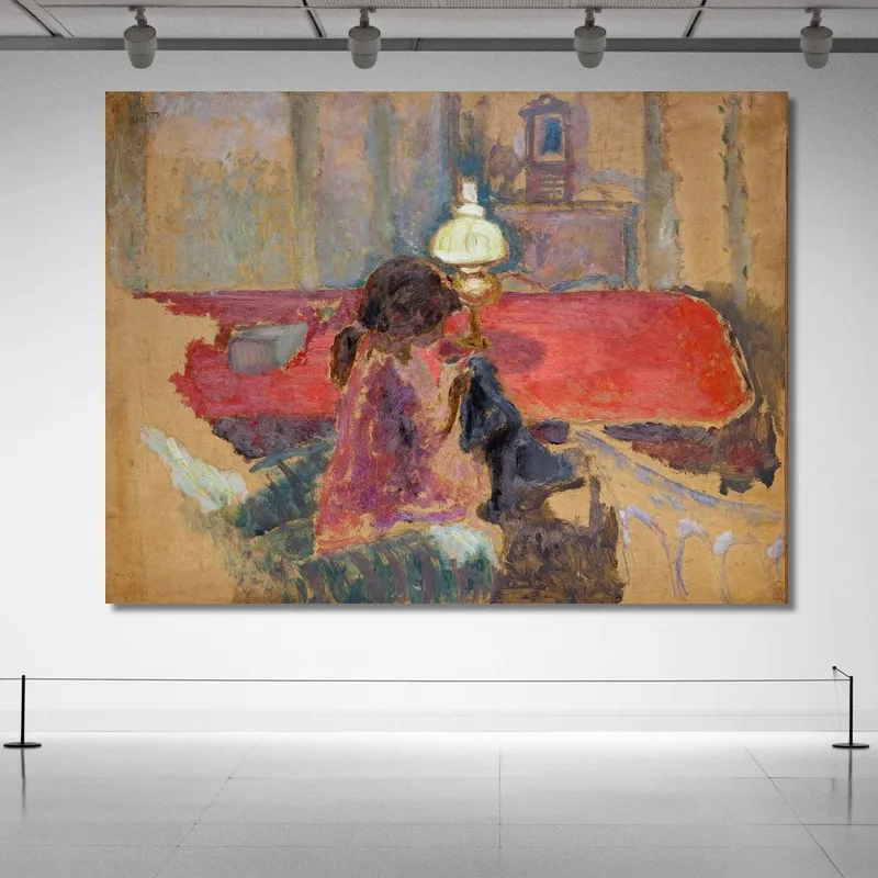Woman With A Lamp Pierre Bonnard