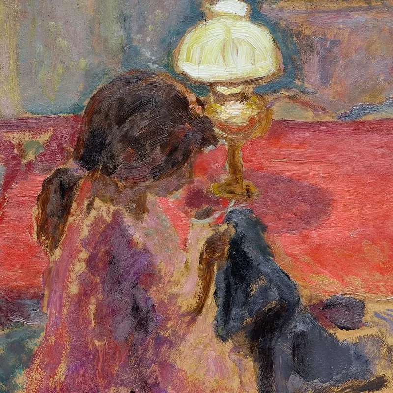 Woman With A Lamp Pierre Bonnard