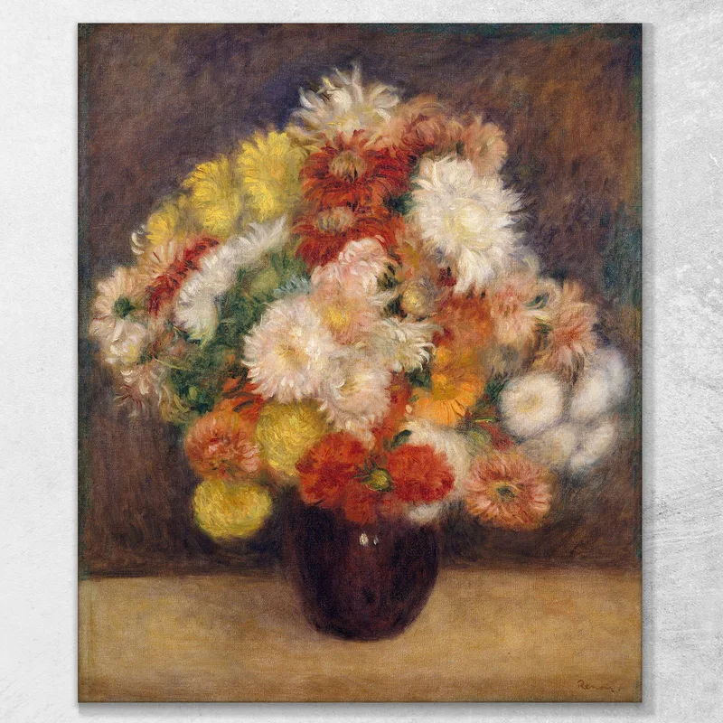 Bouquet Of Chrysanthemums Pierre-Auguste Renoir