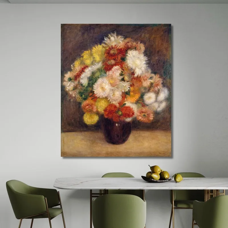 Bouquet Of Chrysanthemums Pierre-Auguste Renoir