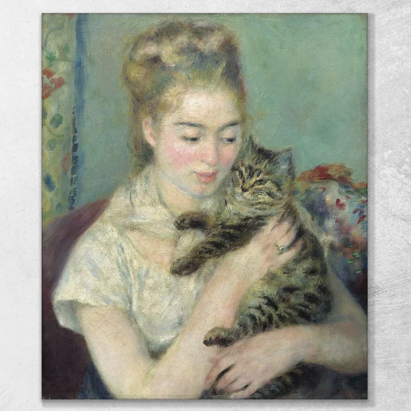 Donna Con Un Gatto Pierre-Auguste Renoir