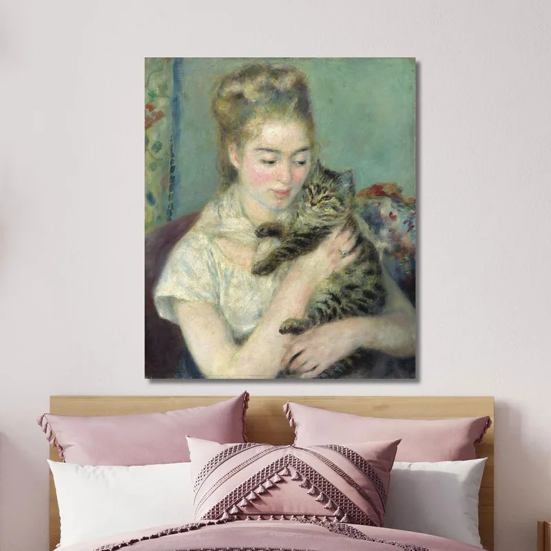 Donna Con Un Gatto Pierre-Auguste Renoir