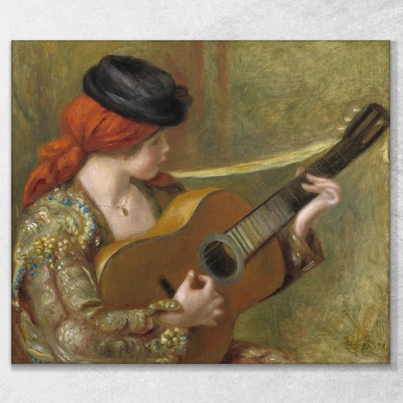 Young Spanish Woman With A Guitar Pierre-Auguste Renoir