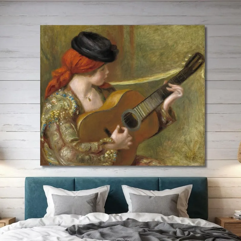 Young Spanish Woman With A Guitar Pierre-Auguste Renoir