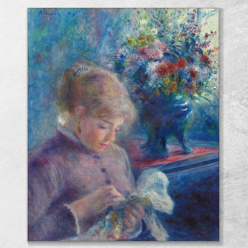 Jeune Femme Couture Pierre-Auguste Renoir