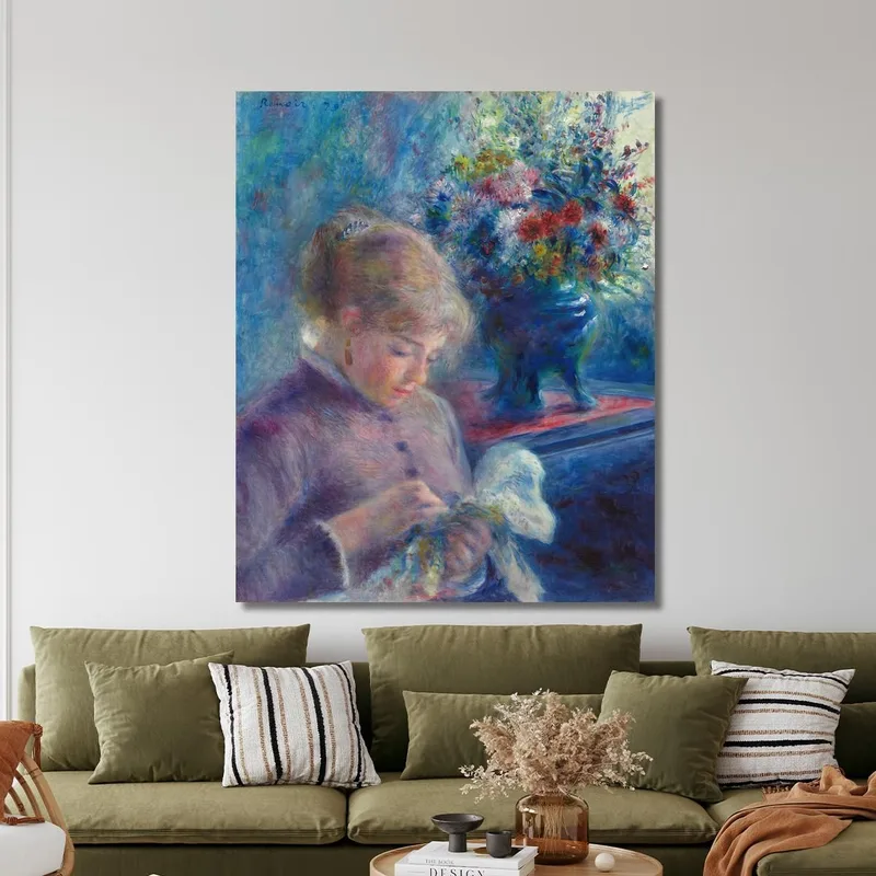 Jeune Femme Couture Pierre-Auguste Renoir