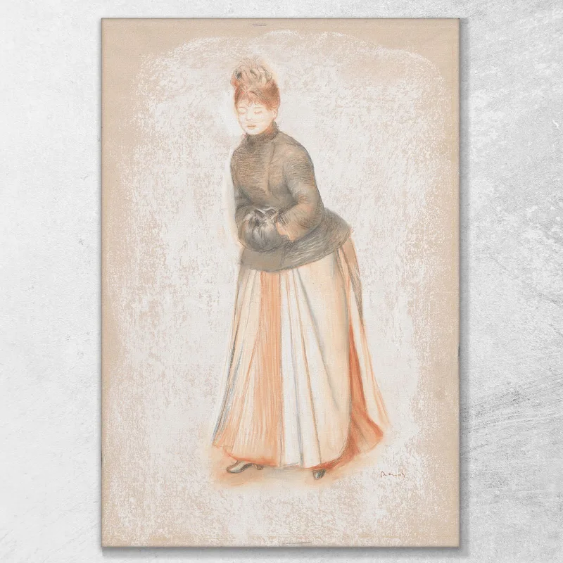 Jeune Femme Avec Un Manchon Pierre-Auguste Renoir