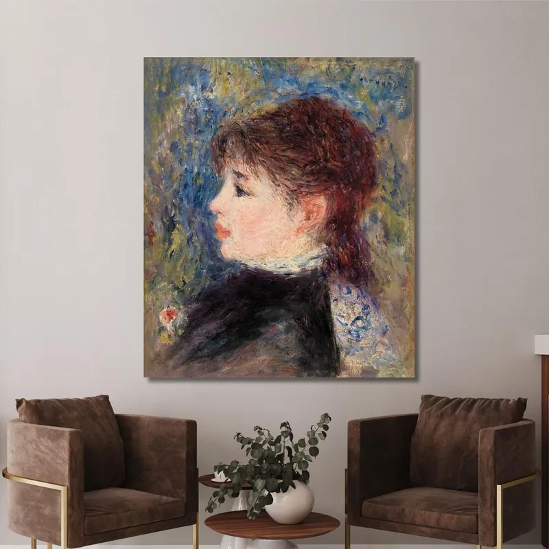 Jeune Femme À La Rose Pierre-Auguste Renoir
