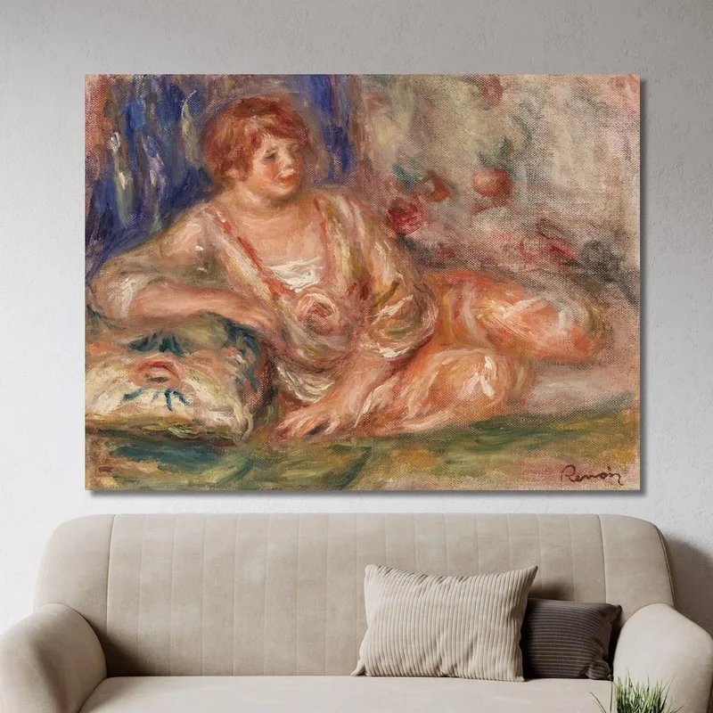 Andrée En Rosa Reclinada Pierre-Auguste Renoir