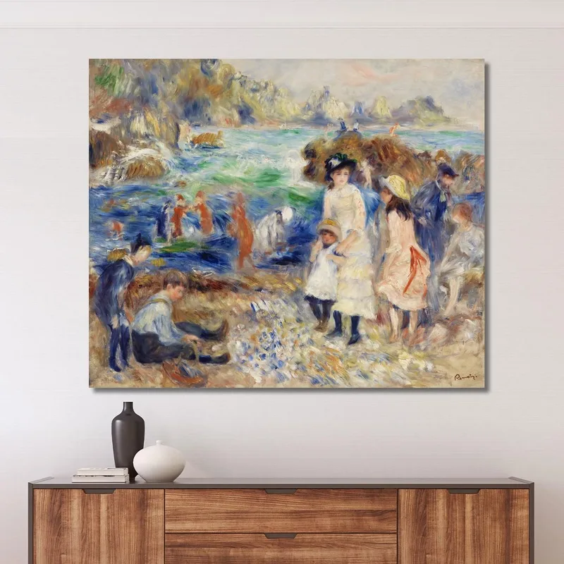 Enfants Au Bord De La Mer De Guernesey Pierre-Auguste Renoir