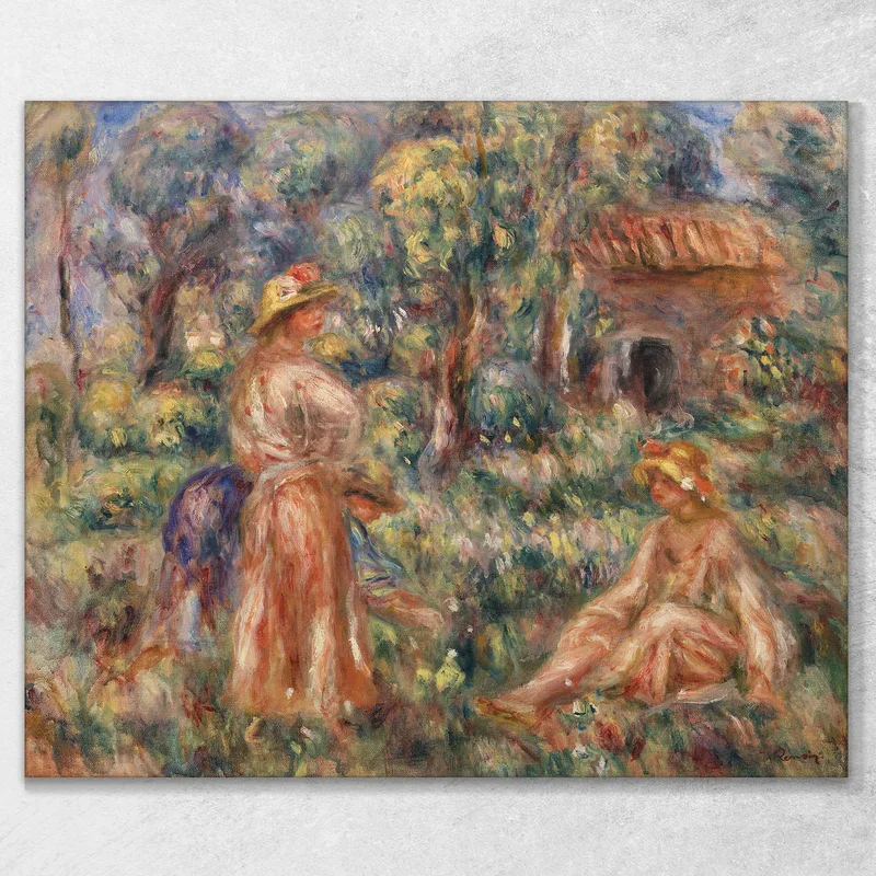 Niñas En Un Paisaje Pierre-Auguste Renoir