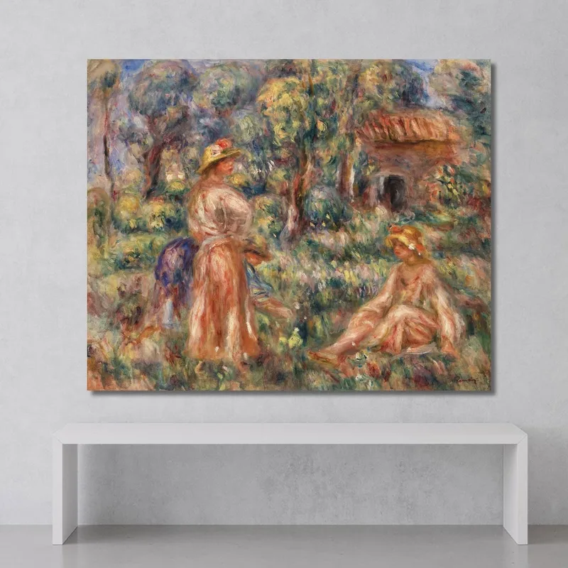 Niñas En Un Paisaje Pierre-Auguste Renoir