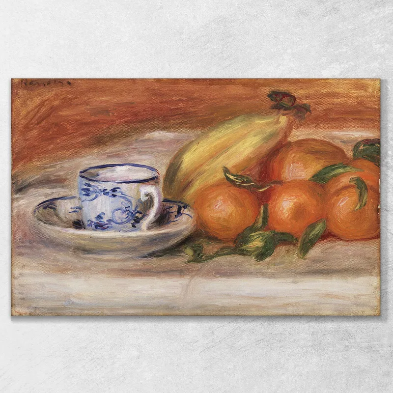 Oranges Bananes Et Tasse De Thé Pierre-Auguste Renoir