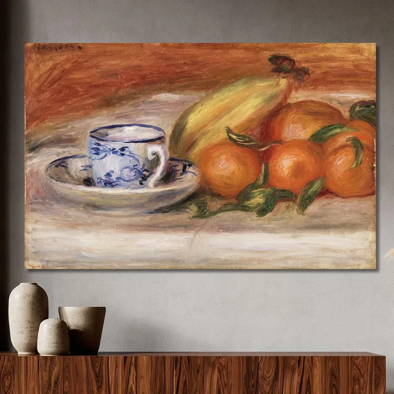 Oranges Bananes Et Tasse De Thé Pierre-Auguste Renoir