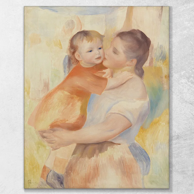 Lavandière Et Enfant Pierre-Auguste Renoir