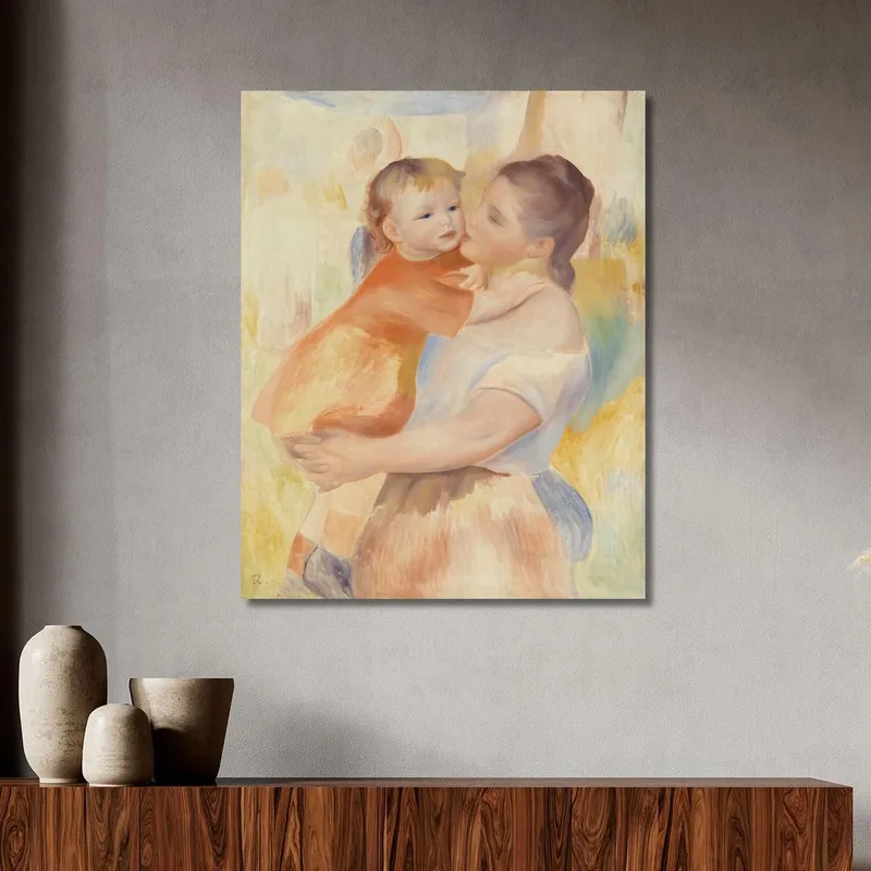 Lavandière Et Enfant Pierre-Auguste Renoir