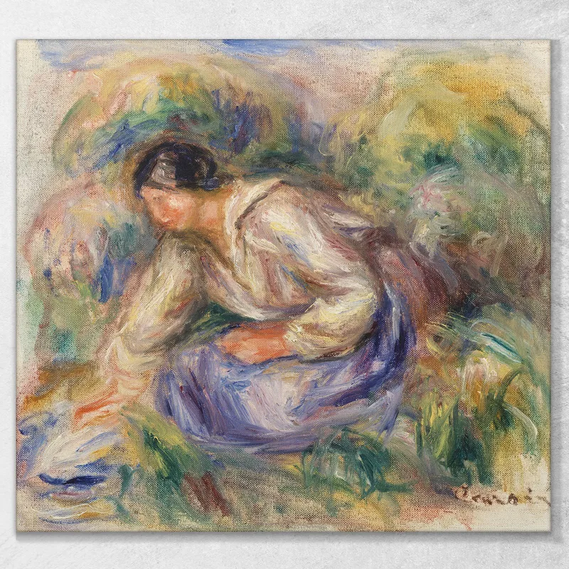 Femme En Jupe Bleue Pierre-Auguste Renoir