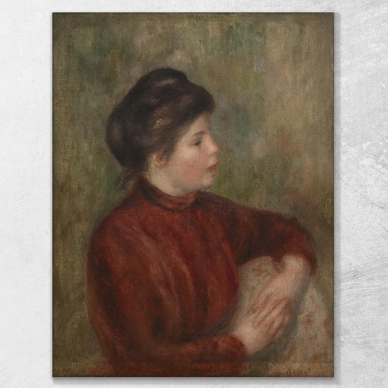 Femme Appuyée Sur Une Chaise Pierre-Auguste Renoir