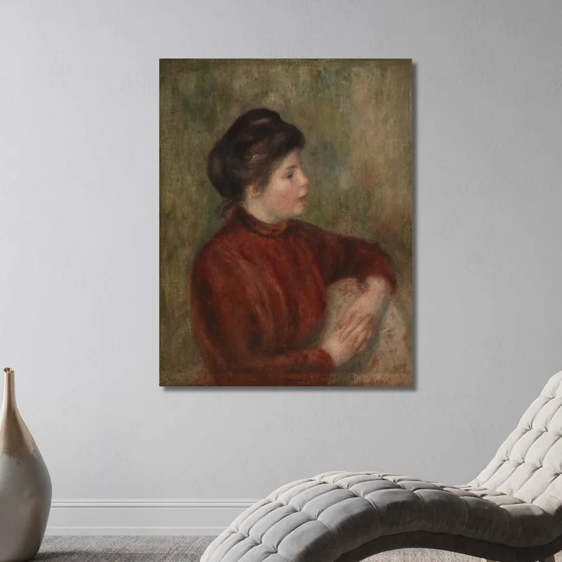 Femme Appuyée Sur Une Chaise Pierre-Auguste Renoir
