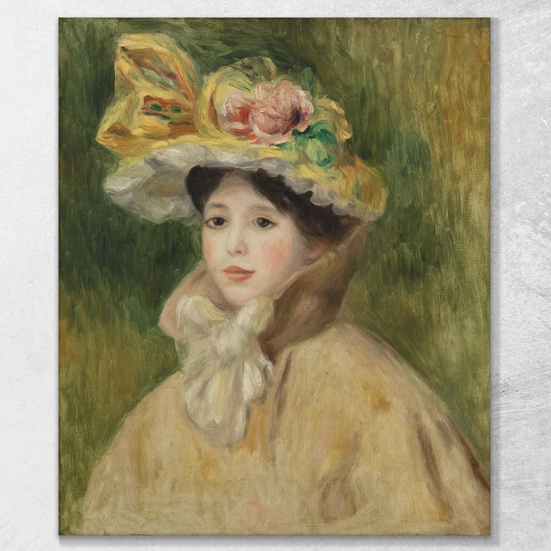 Donna Con Capeline Pierre-Auguste Renoir