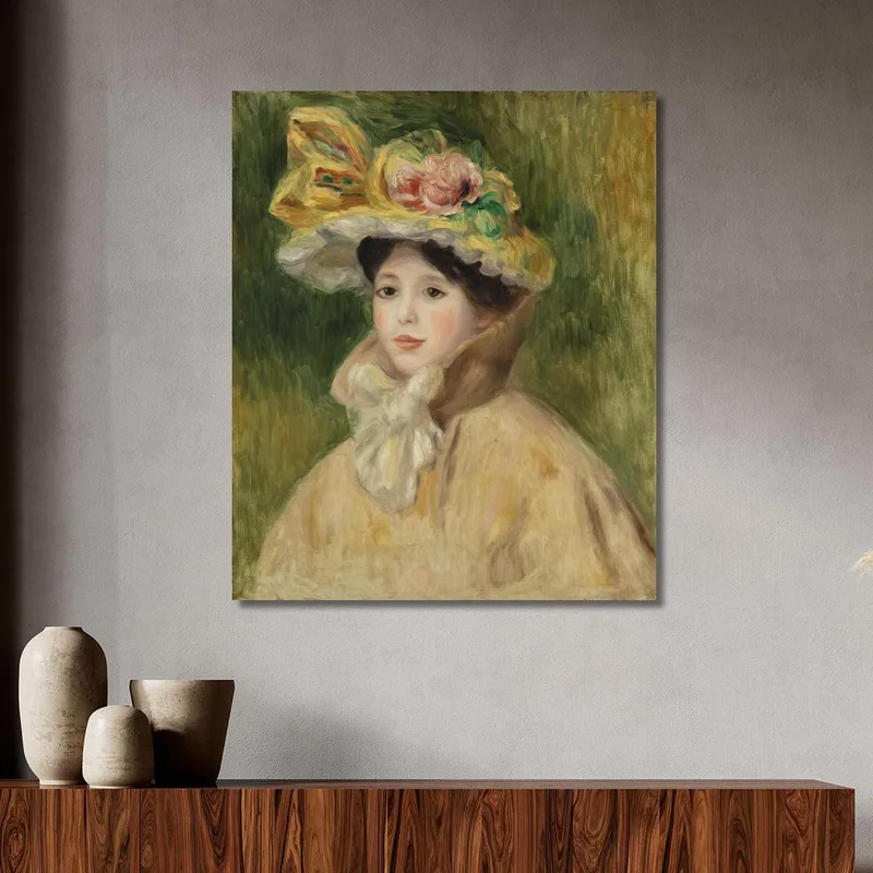 Donna Con Capeline Pierre-Auguste Renoir
